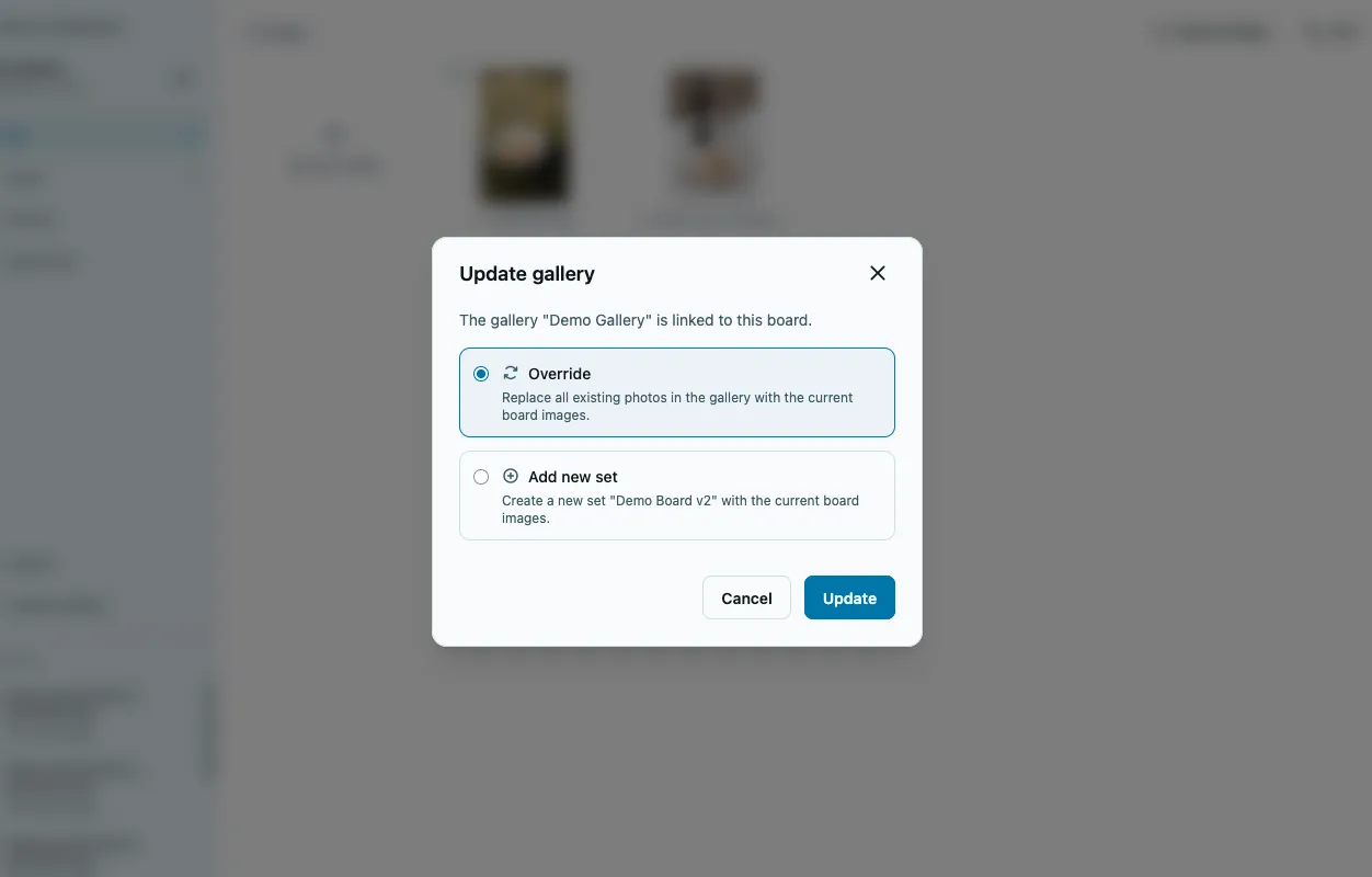 From board to gallery